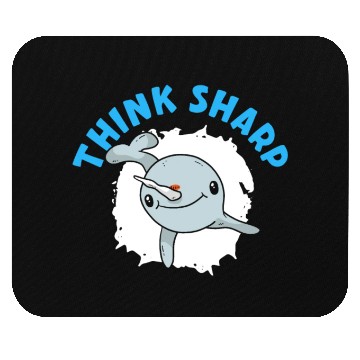 Discover Think Sharp Narwhal Unicorn Of The Sea Animal Mouse Pads