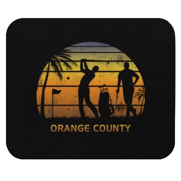Discover Retro Orange County Golf Golfing Fan Golfer Gift Mouse Pads