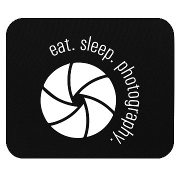 Discover Eat Sleep Photography Cool Camera Aperture Mouse Pads