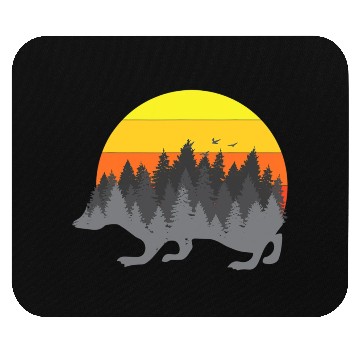 Discover Nature Sunset Hedgehog Mouse Pads