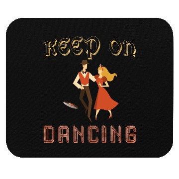 Discover Keep on dancing couple dancing on vinyl Mouse Pads