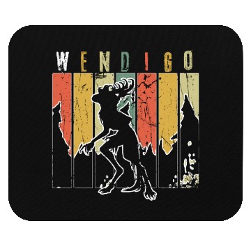 Discover Retro Folk Wendigo Halloween Cryptid Monster Mouse Pads