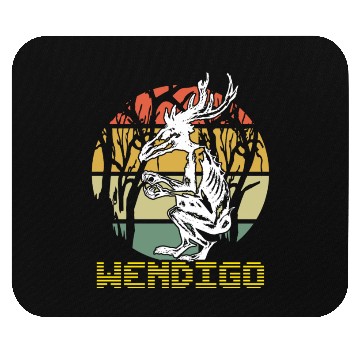 Discover Vintage Folk Wendigo Halloween Cryptid Monster Mouse Pads