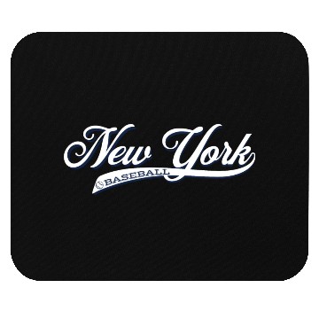 Discover New York script retro baseball white Mouse Pads