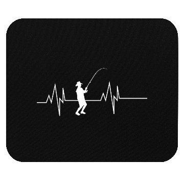 Discover Fishing Heartbeat Mouse Pads