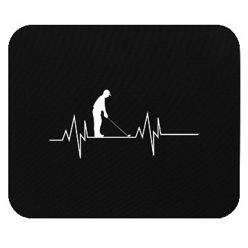 Discover Golf Dad Heartbeat Mouse Pads
