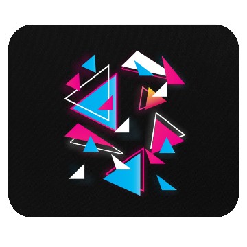 Discover Vaporwave Geometric Aesthetic Vaporwave Triangles Mouse Pads