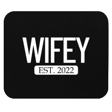 Discover Wifey Est. 2022 Matching Couple Newlywed Marriedwi Mouse Pads