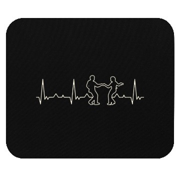 Discover Dancing Couple. Heart. Love. EKG. Pulse. Beat. Mouse Pads