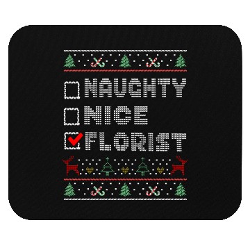 Discover Naughty Nice Florist, Matching Christmas Group Mouse Pads