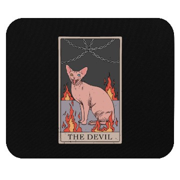 Discover Hairless Cat Devil Tarot Card Design Mouse Pads