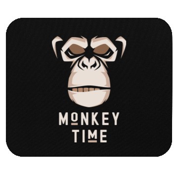 Discover It's Monkey Time Cute Adorable Funny Monkey Face Mouse Pads