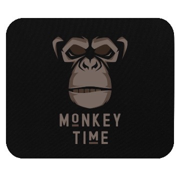 Discover It's Monkey Time Cute Adorable Funny Monkey Face Mouse Pads