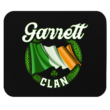 Discover Garrett Surname Irish Last Name Ireland Flag Mouse Pads