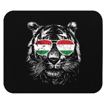 Discover Hungary flag sunglasses Hungarian tiger Mouse Pads