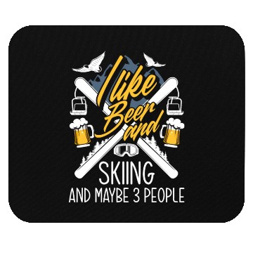 Discover Skiing Beer Ski Mouse Pads
