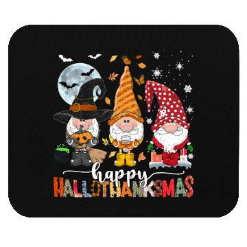 Discover Happy Hallothanksmas Gnomes Lover Halloween Mouse Pads