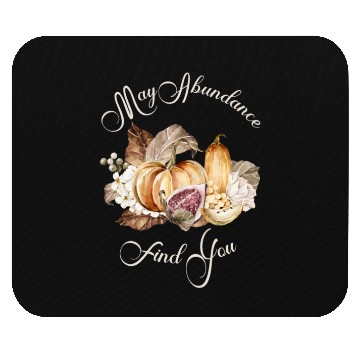 Discover Autumn Abundance Quote Pumpkin Nature Mouse Pads