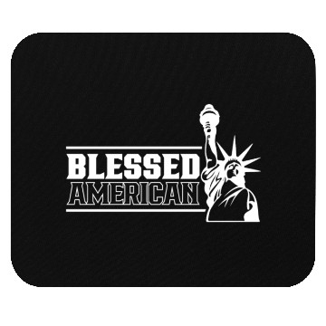 Discover Blessed American America US Patriotic USA Mouse Pads