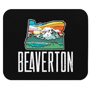 Discover Beaverton Vintage Oregon Nature Outdoors Retro Gra Mouse Pads