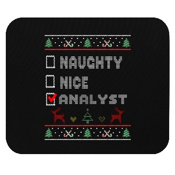 Discover Naughty Nice Analyst, Matching Christmas Group Mouse Pads