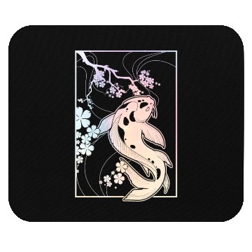 Discover Kawaii Cherry Blossom Koi Mouse Pads