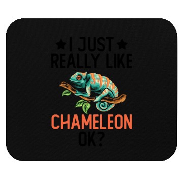 Discover I Just Really Like Chameleon Lizard Reptile Pet Mouse Pads