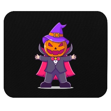 Discover Vampire With Pumpkin Head - Halloween Mouse Pads