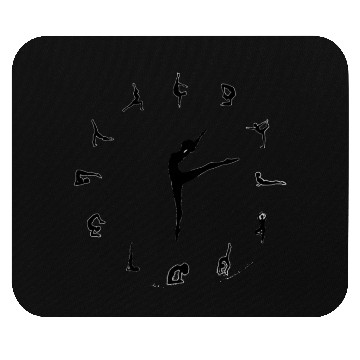 Discover Yoga Clock Mouse Pads