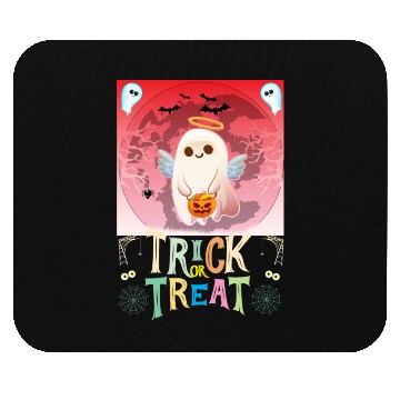 Discover Halloween Trick Or Treat Cute Ghost Mouse Pads