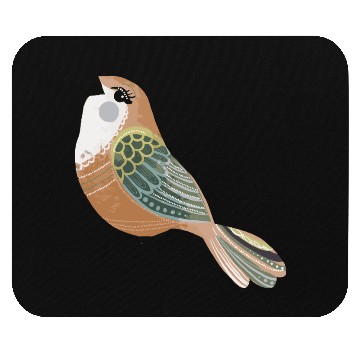 Discover Folk art song bird Mouse Pads
