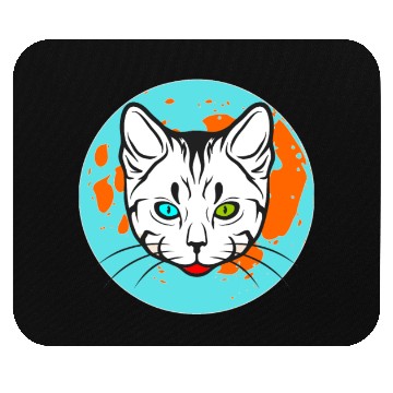 Discover Hello cat, best halloween scary head Mouse Pads