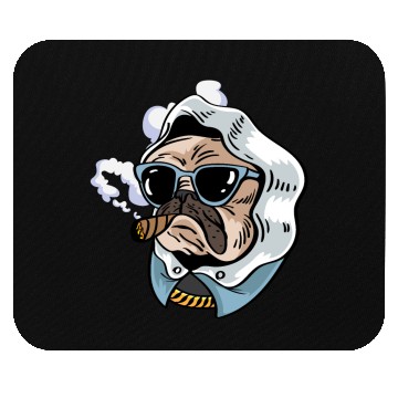 Discover Pug King Smoker Gift Mouse Pads