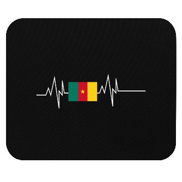 Discover Cameroon Flag Heartbeat Mouse Pads
