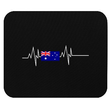 Discover Australia Flag Heartbeat Mouse Pads