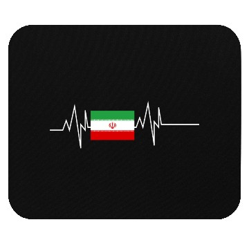Discover Iran Flag Heartbeat Mouse Pads