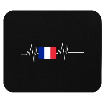 Discover France Flag Heartbeat Mouse Pads