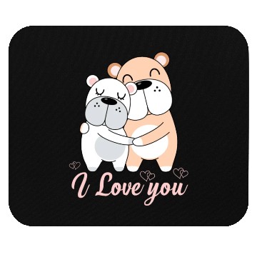 Discover I Love you Bulldog Mouse Pads