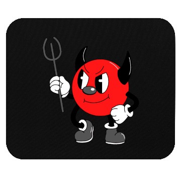 Discover little devil Halloween black Mouse Pads