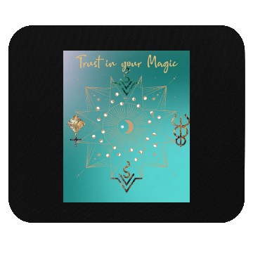 Discover Celestial Trust in your Magic Emerald Mouse Pads