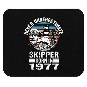 Discover Never Underestimate Skipper Born In 1977 Mouse Pads