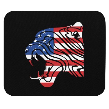 Discover USA Flag Leopard Tattoo Mouse Pads