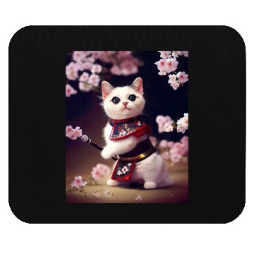 Discover Samurai Cat Mouse Pads