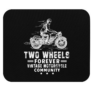 Discover Two Wheels forever Vintage Motorcycle Community Mouse Pads