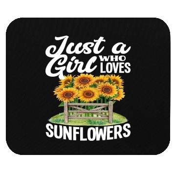 Discover Sunflower Girl Love Mouse Pads