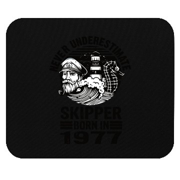 Discover Never Underestimate Skipper Born In 1977 Mouse Pads