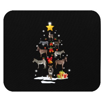 Discover Donkey Christmas Tree Donkey Xmas Funny Gift Mouse Pads