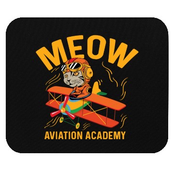 Discover Meow Aviation Academy Co-Pilot Gift Mouse Pads