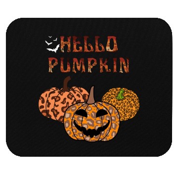 Discover Leopard Halloween pumpkin Mouse Pads