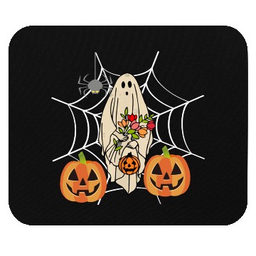 Discover Halloween Costume Floral Ghost Pumpkin SpiderWeb Mouse Pads